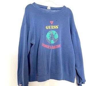 Vintage Guess by Georges Marciano world globe sweatshirt